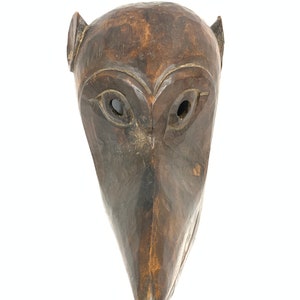 Vintage Solid Wooden Mask| Dog shaped Wooden Mask| Face Mask| Wall Mask| Wall hanging| Animal Mask| Hand Carved Mask| Elephant face Mask