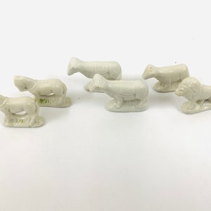 Vintage porcelain animal miniature toys