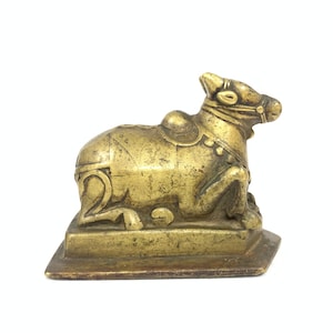 Antique Brass Maharashtrian Nandi shiva bull