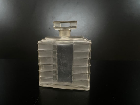 Vintage R Lalique Frosted Glass Perfume Bottle | … - image 1