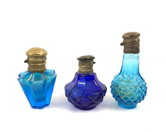 Antique Blue Perfume Bottles | Perfume Bottles| Perfume Bottle Box| French Perfume Bottle| Old Perfume Bottles| Perfume Bottle