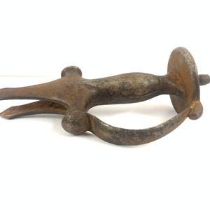 Vintage Sword soild Iron Hilt Handle| Sword Hilt|  Sword Hilt with Grip| Hilt| Decor| Handicraft|Indian Iron Collectible Rustic Hilt Handle