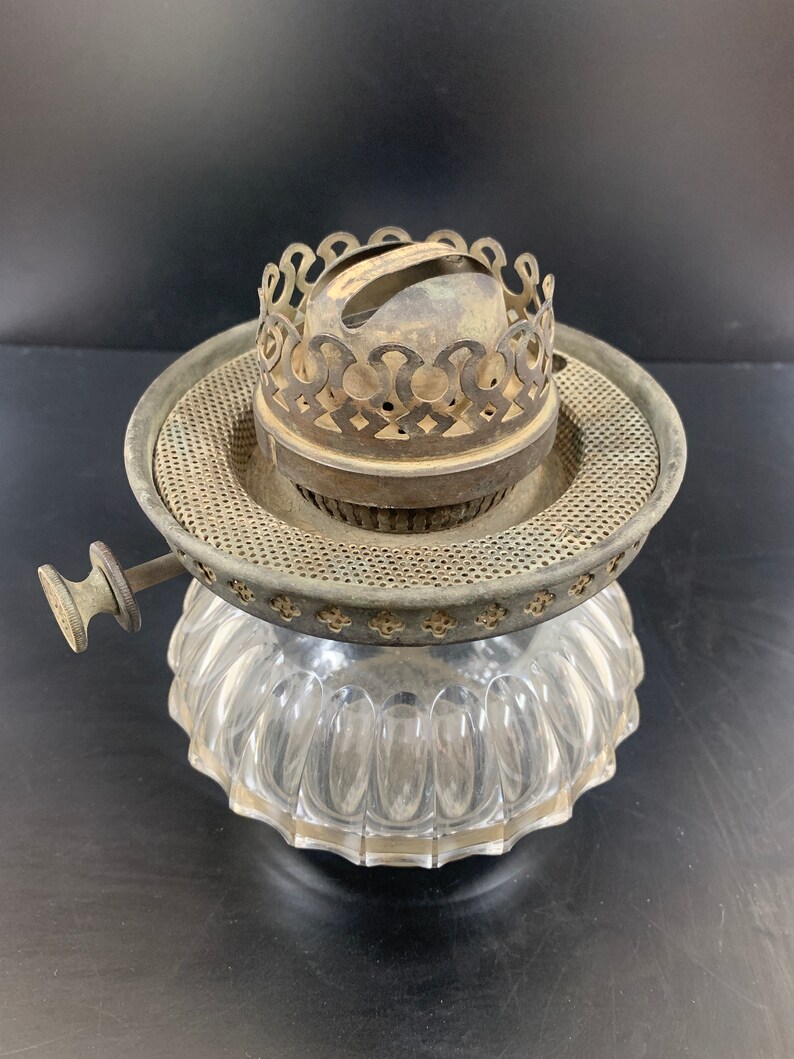 Antique Hinks and Sons Patent No.1 Oil Lamp With Glass Tank Etsy