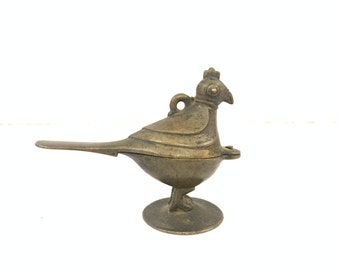 Antique brass Bird shaped Surma dani or brass eyeliner