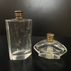 Frascos de perfume de vidrio tallado vintage