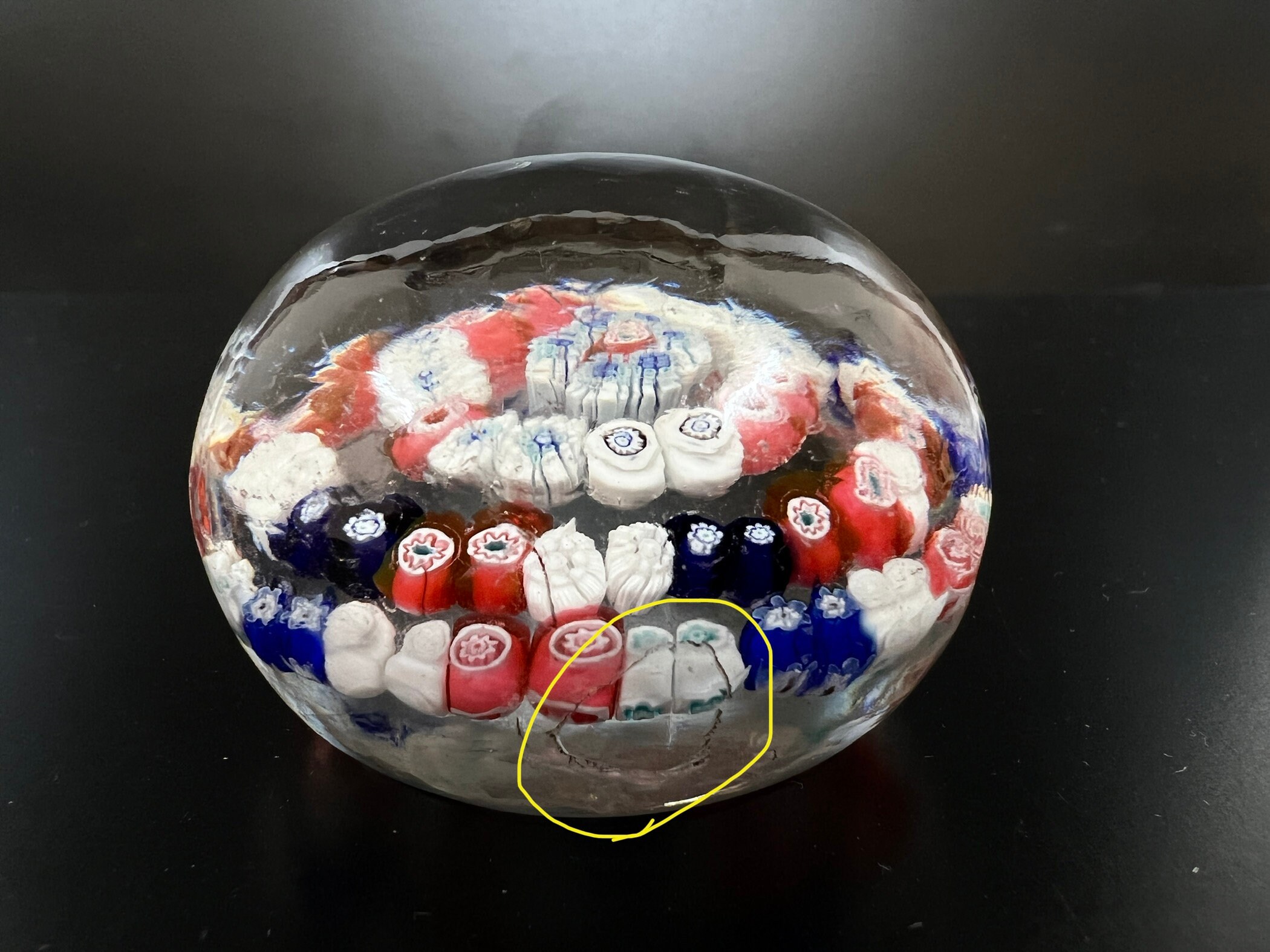 ヴィンテージ パースシャー ミルフィオリ アートガラス ペーパー