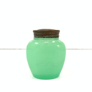 Vintage Opaque Uranium Glass Jar