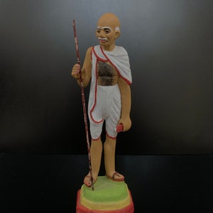 Vintage Terracotta Clay Figurine of Mahatma Gandhi|  Indian Antique toys| Terracotta home Decor| Terracotta Figurines|
