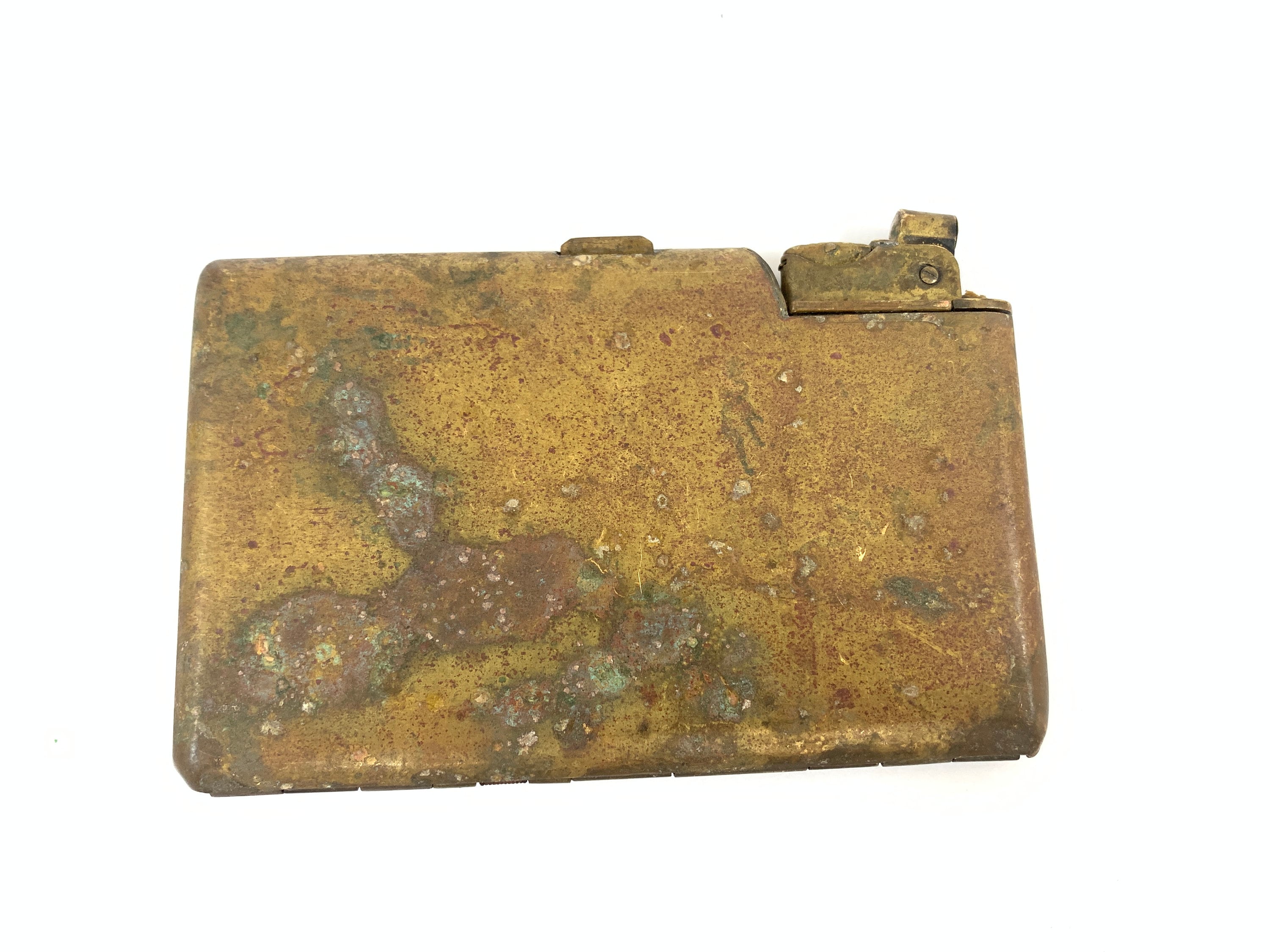 Vintage Brass English Seigneur Cigarette Case and Lighter, 1950s Cigarette  Case, Card Case, Card Holder