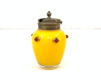 Vintage Glass honey marmalade  Sugar dispenser