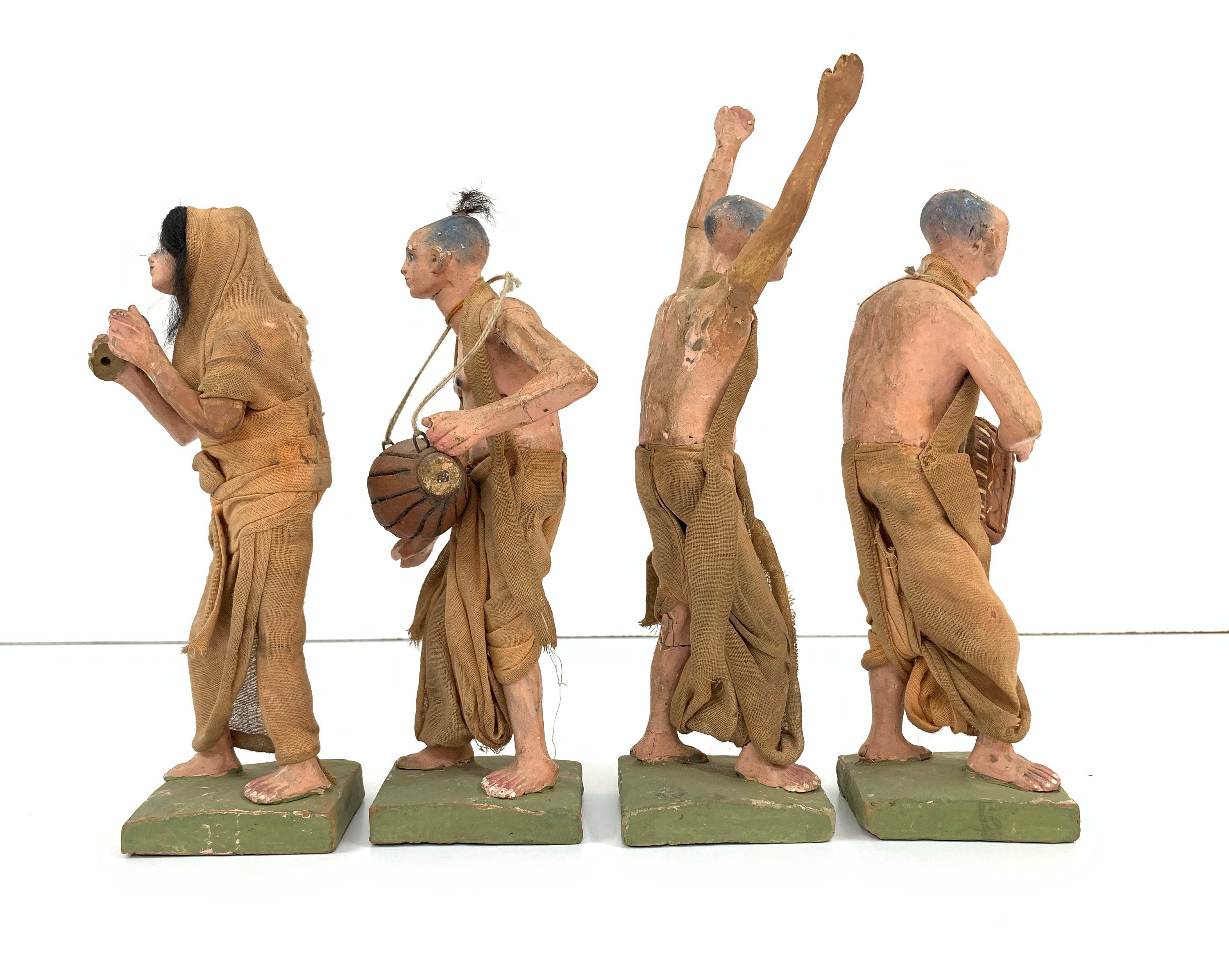 Vintage Terracotta Clay Figurine Band| Terracotta Indian Vintage Terracotta Clay Figurine Band| Terracotta Indian