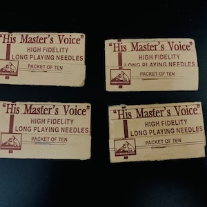 His Mater&#39;s Voice Vintage Gramophone Needles with 10 needles
