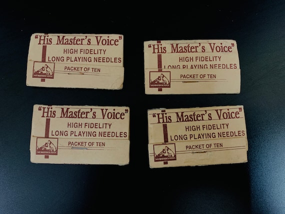VINTAGE HIS MASTERS HIGH FIDELITY LONG PLAYING GRAMOPHONE NEEDLES 