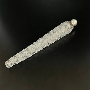 Large Cut Glass and Silver Cap Scent Bottle