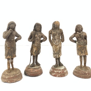 Vintage Terracotta Clay Figurine of Tribals| Terracotta Indian Toys| Indian Antique toys| Terracotta home Decor| Terracotta Figurines|