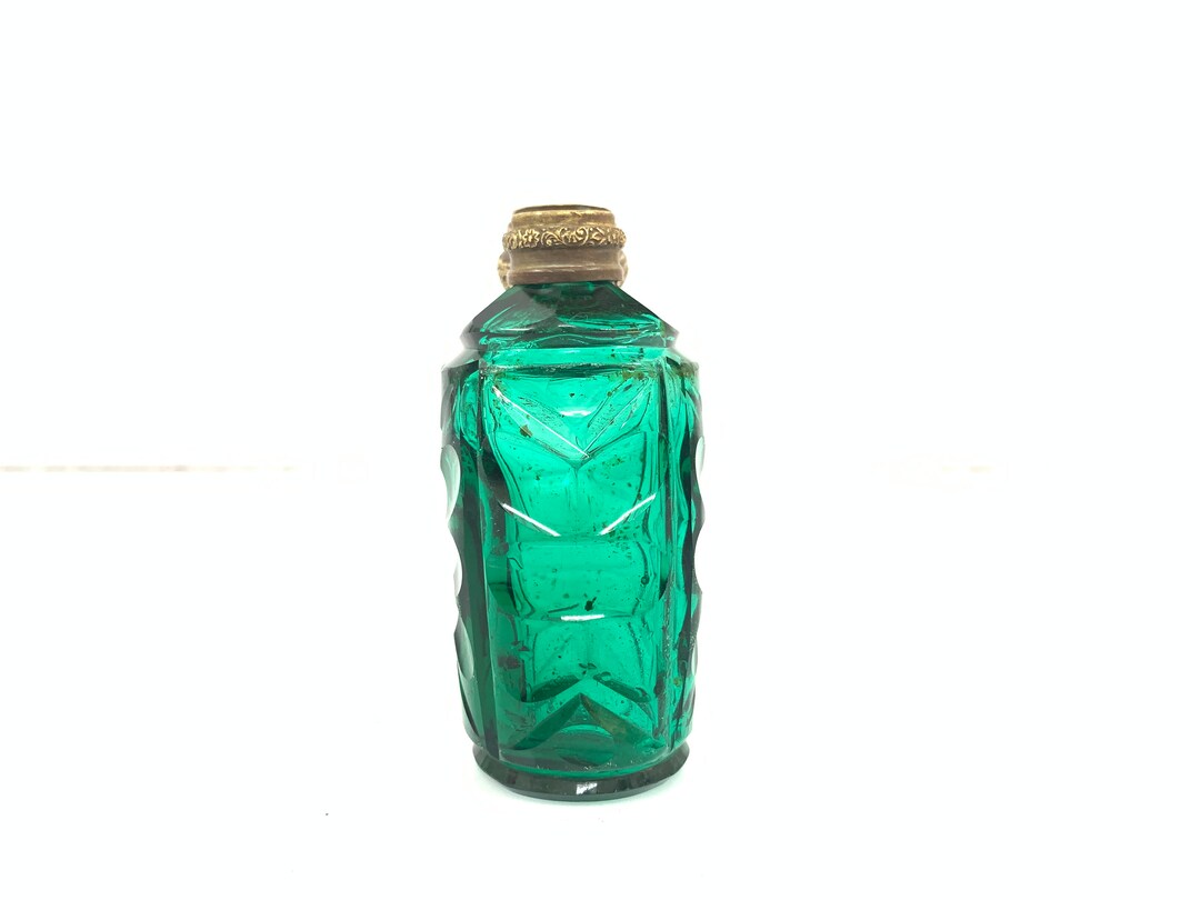 Vintage Cut Glass Perfume Bottle Etsy