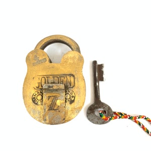 Vintage Brass Indian 4 Lever lock
