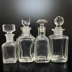 Vintage glass perfume bottles