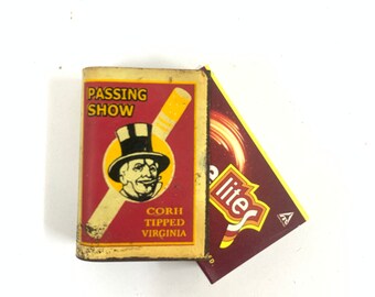 Vintage Passing Show Cigarettes Advertisement Match Stick Box Cover |passing  Show Cigarettes Original USA| Collectible Passing Show| Vintage