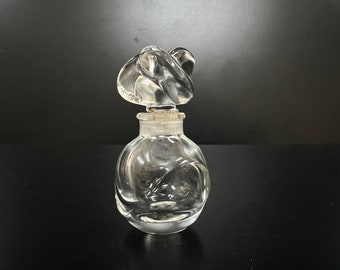 ヴィンテージ オンブル ローズ 香水ミニチュア：フランス製ガラス