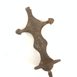 Vintage zwaard met ijzeren handvat | Handgreep zwaard|  Zwaardgevest met grip| Gevest| Decoratie| Handwerk | Indiaas ijzeren rustieke handgreep om te verzamelen