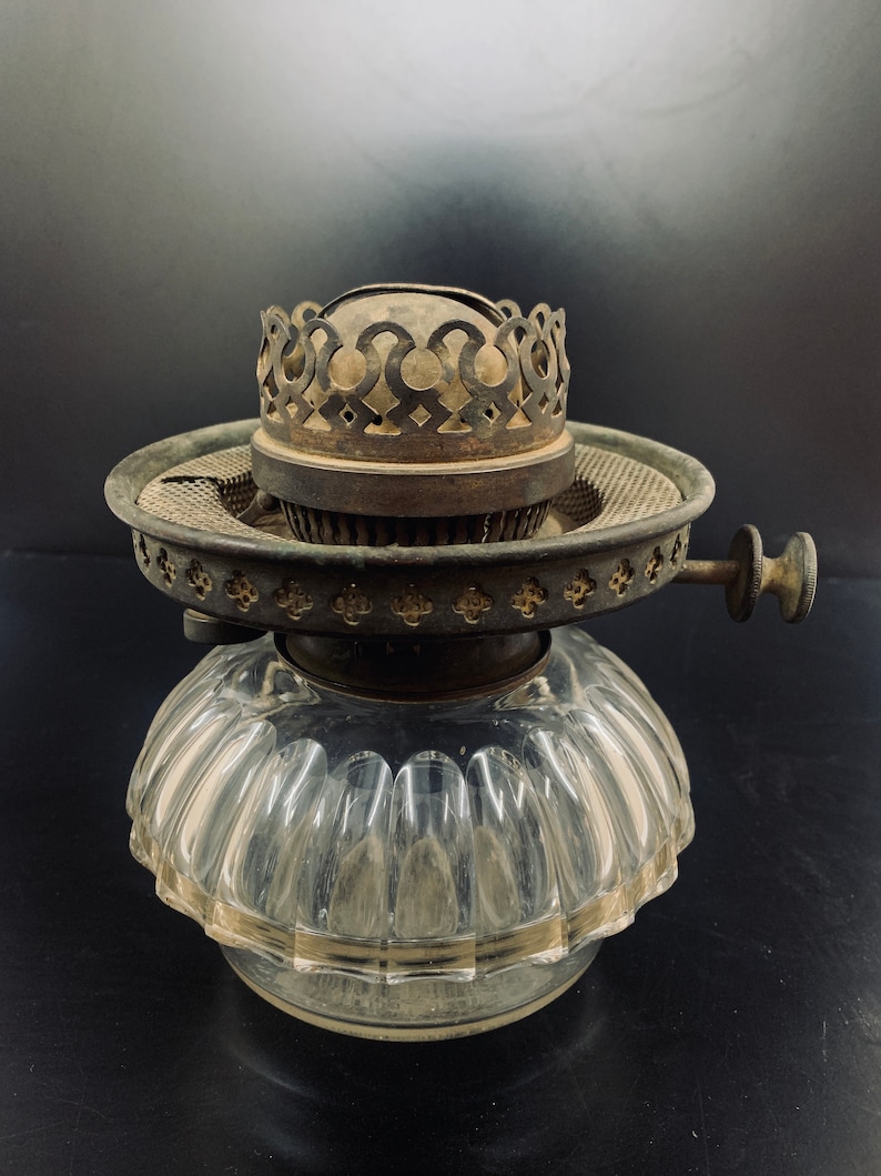 Antique Hinks and Sons Patent No.1 Oil Lamp With Glass Tank Etsy