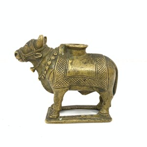 Antique Brass South Indian Nandi shiva bull