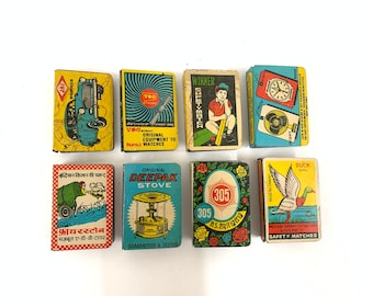 Vintage Match Stick Iron Cover Box Nic Collectible Match Stick cover – Kitchen Utensil Iron Match Cover Box – Vintage advertisement box
