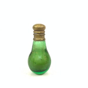 antique uranium green glass perfume bottle