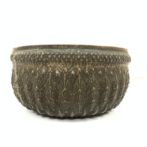 Vintage Brass Bowl hand carved