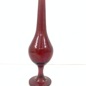 Vintage Cranberry Red Glass rose water sprinkler with gold work