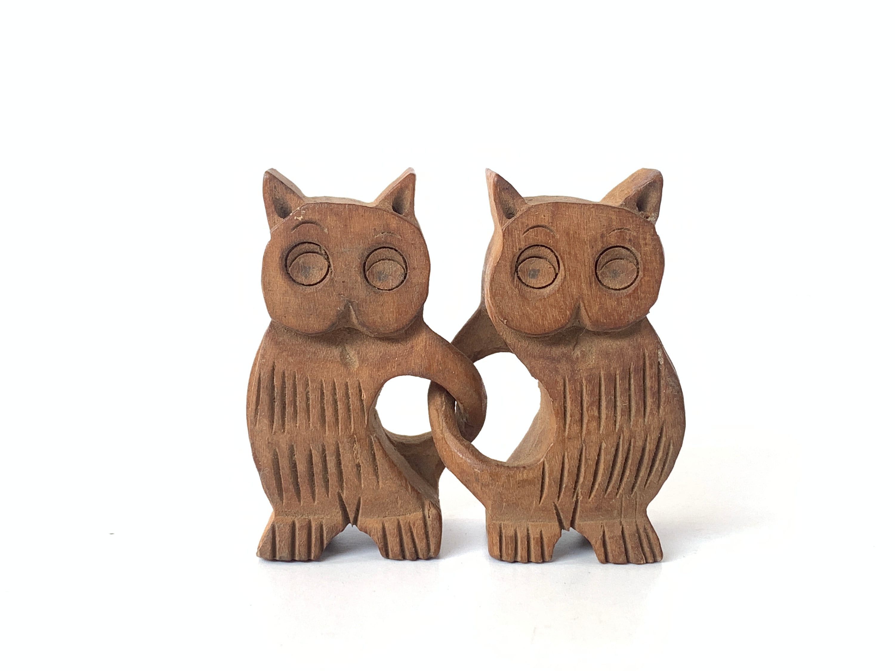 Wooden pair of owls| hand carved owls| Wooden owl | Wooden collectibles| Handmade owls | owl figurin