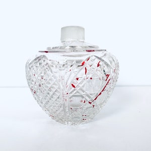 Vintage cut Glass Perfume Bottle