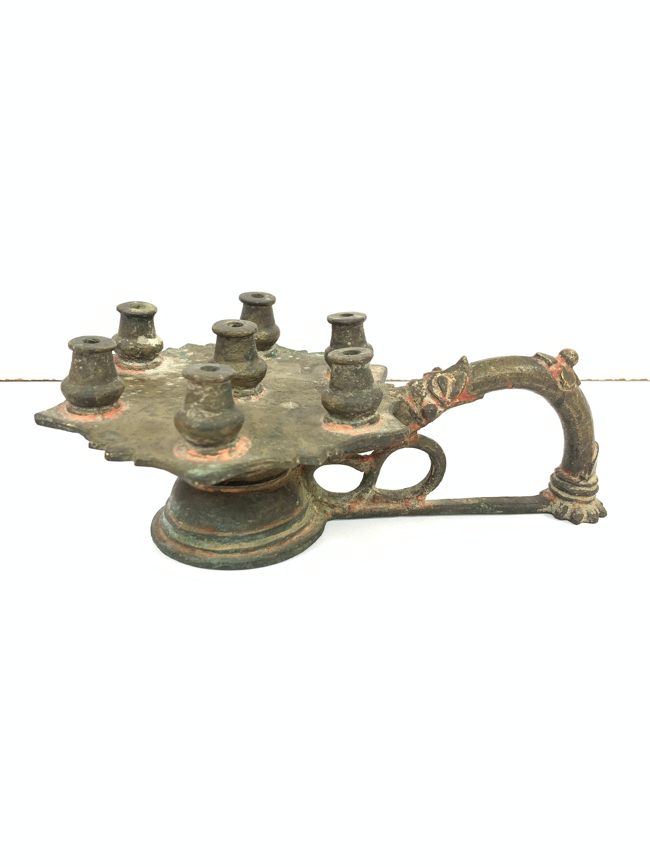 Vintage Iron & Brass Melon Lota Vintage Iron & Brass Melon Lota