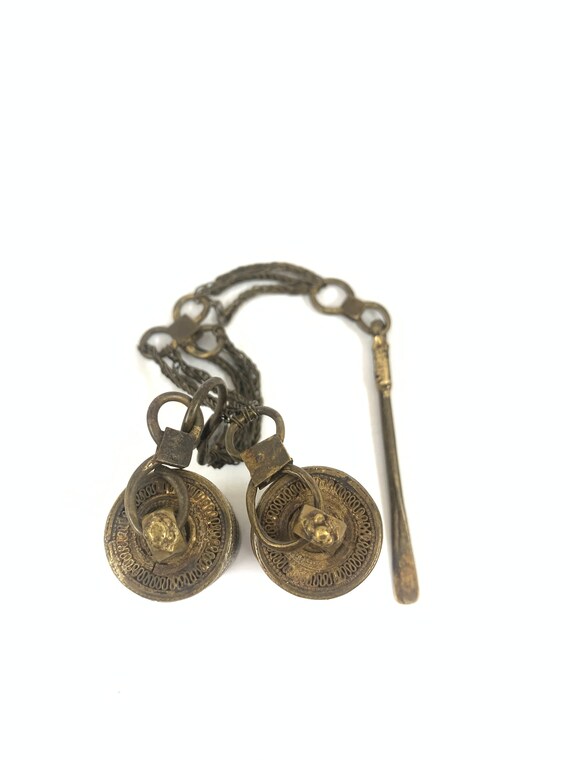 インド メイク 小物入れ　珍品　18~19世紀　真鍮製 インド メイク 小物入れ 珍品 18~19世紀 真鍮製