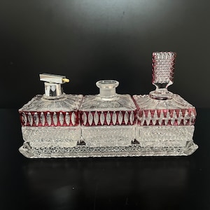 Vintage Cut Glass glass Bathroom set