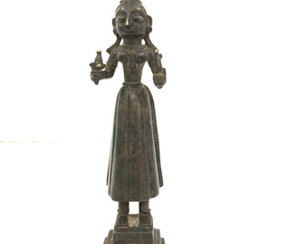 Vintage brass lady figurine surma dani