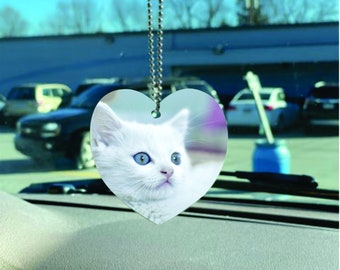 Cat ornament, Keepsake ornament for cat or dog owner - Double sided, shatterproof ornament