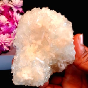 Apophyllite & Stilbite Crystal Plate: High Vibration Quartz Cluster, India