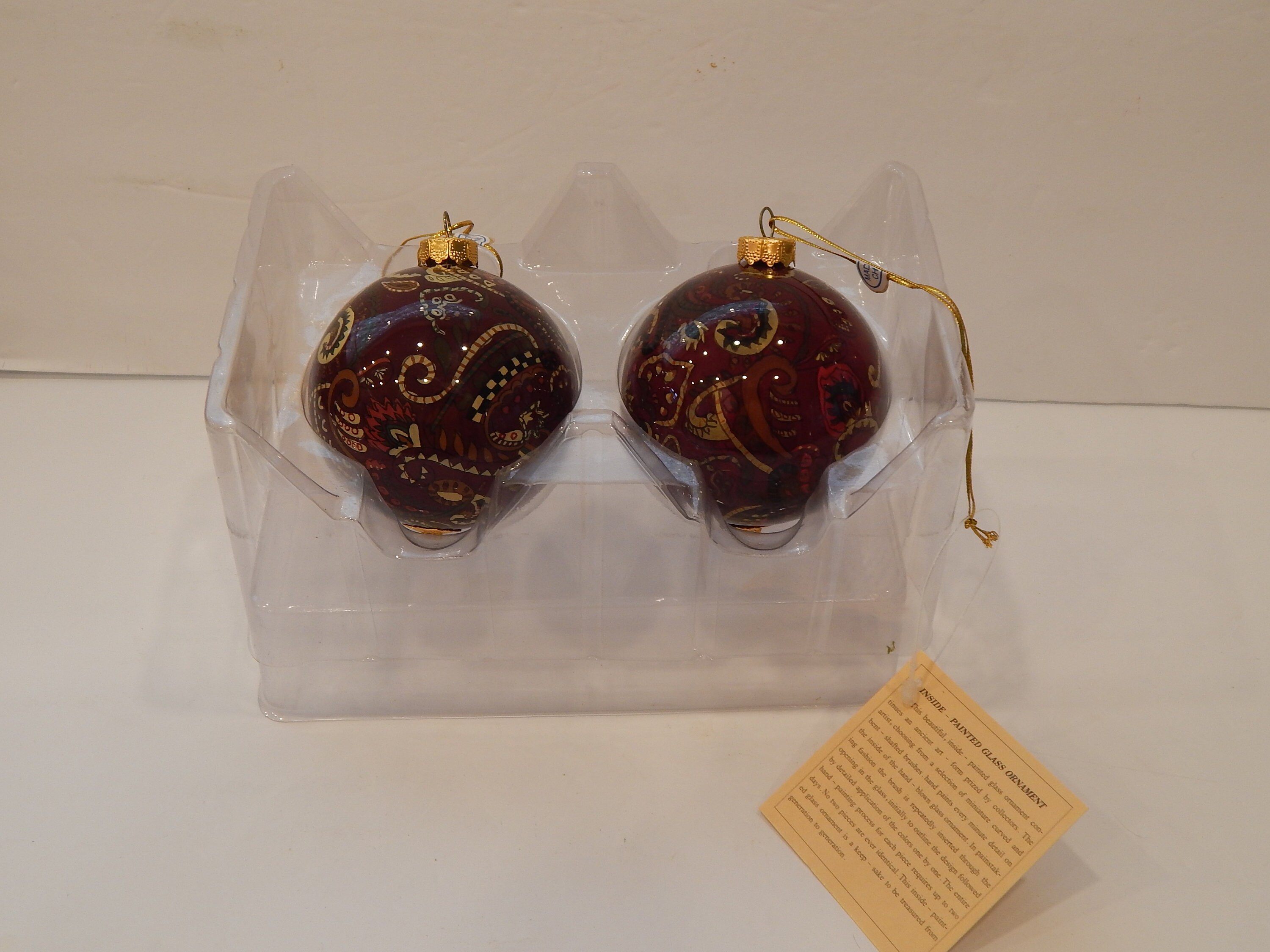 Blown glass angel ornament vintage 2001 dillards Largescale sale