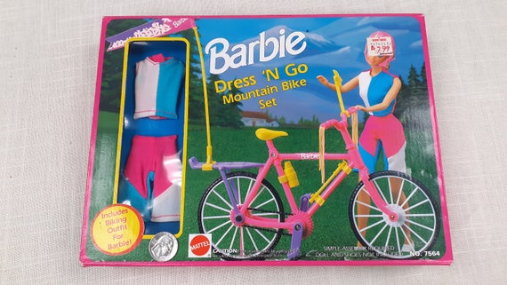 Vintage 1992 Barbie Dress N Go Mountain Bike Set Etsy