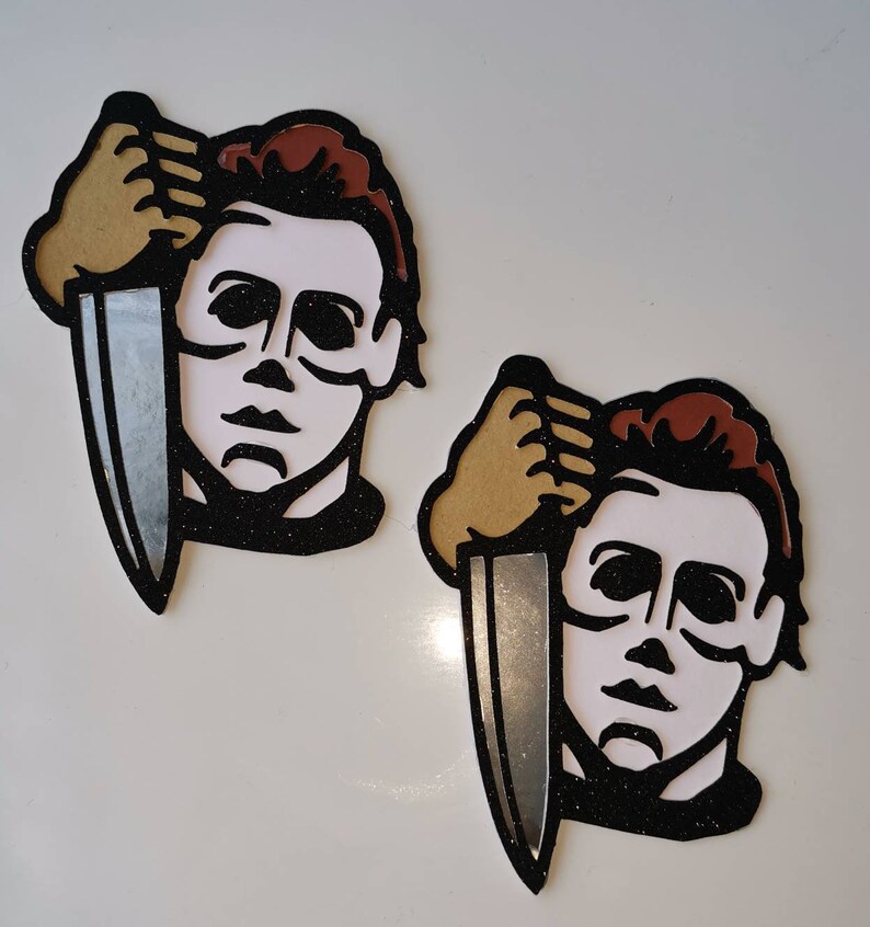 Halloween Michael Myers Cupcake Toppers Pack of 4 Etsy Canada