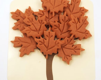 Fall Sensory Playdough Kit: Scented Dough, Leaf Cutters