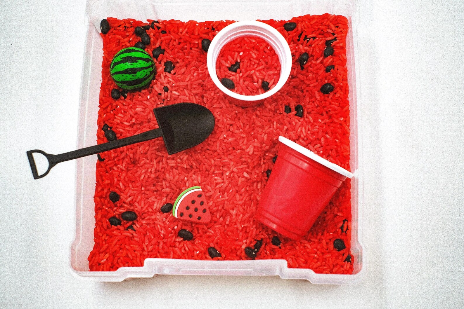 Sprinkle Math Matter Rice Watermelon Sensory Bin: Math Games, Red Rice & Seeds - Etsy