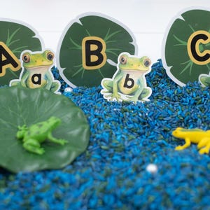 Frog Pond Sensory Bin: ABC Learning Toy - Etsy
