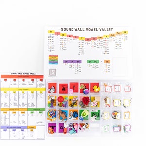 Sound Wall Vowel Valley Kit: Phonics & Sound Spelling With Mini Objects ...