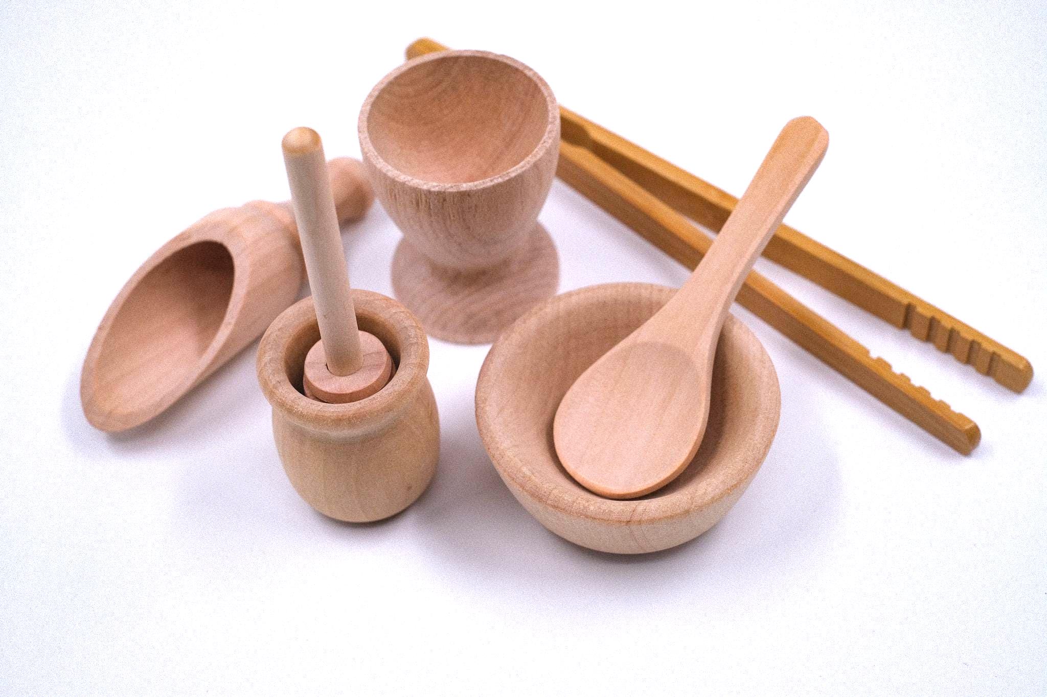 Jeu Sensoriel Montessori Odeurs - 6 Bouteilles En Bois, Pour Développer L'Odorat Des Enfants, Motricité Fine