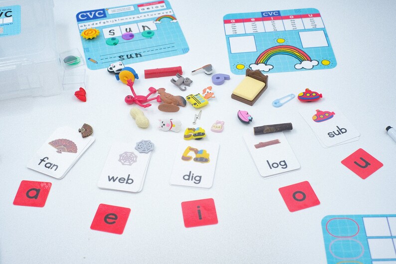 Cvc Colorful Objects CVC Mini Object Kit: Phonics & Spelling Education Set - Etsy