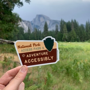 National Park Access Pass Sticker | Adventure Accessibly  | Accessibility | Leave No Trace | Leave Only Footprints | Invisible Disability