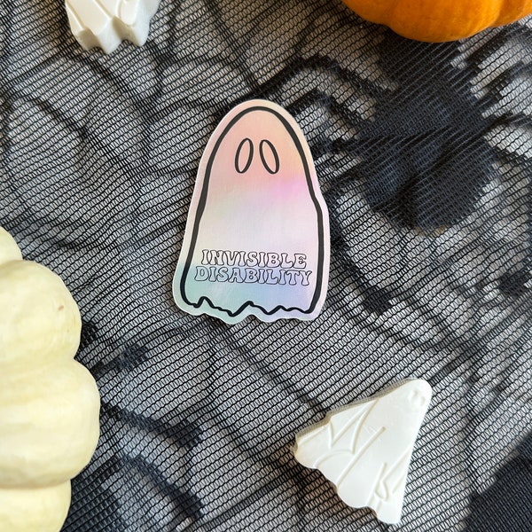 Invisible Disability Ghost Sticker | The Future Is Accessible | Disability Awareness | Disability Sticker | Disabled and Cute